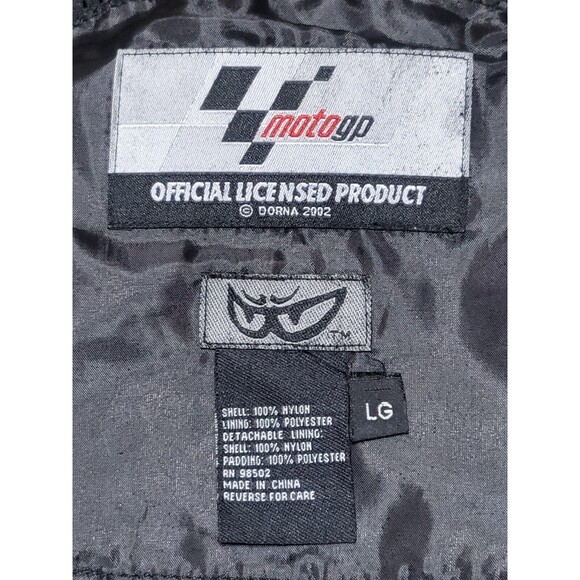 MotoGP Brand Textile Motorcycle Riding Jacket Gray ADULT S ZIP @U Rack - Picture 8 of 8